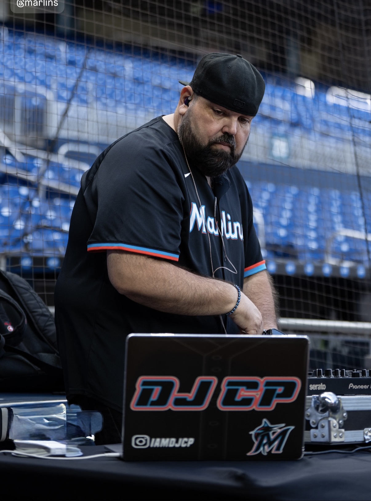 DJ CP mixing live at Marlins stadium — Miami’s top open-format DJ and stadium DJ