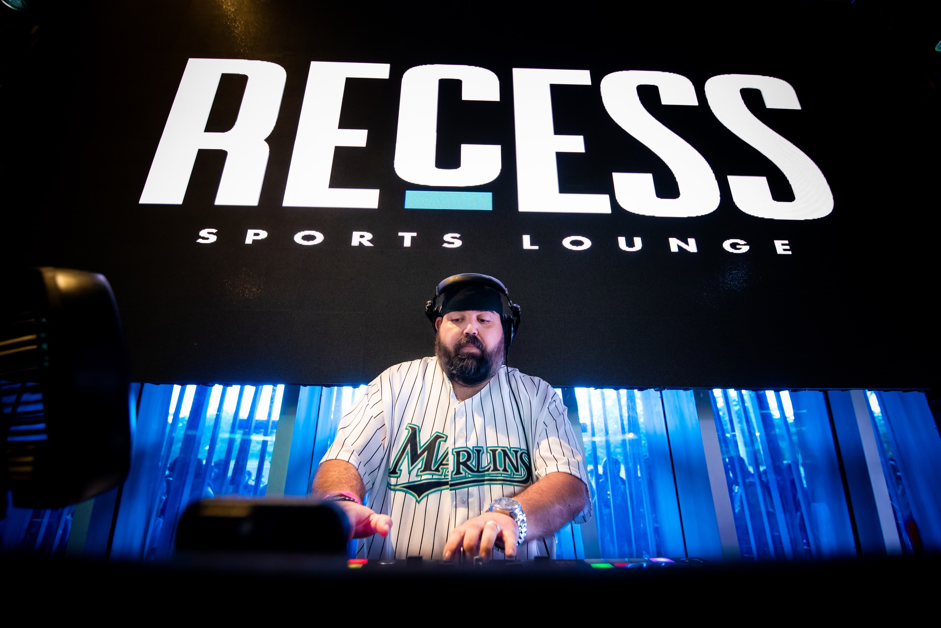 Sports event DJ Miami — DJ CP on the field at loanDepot park